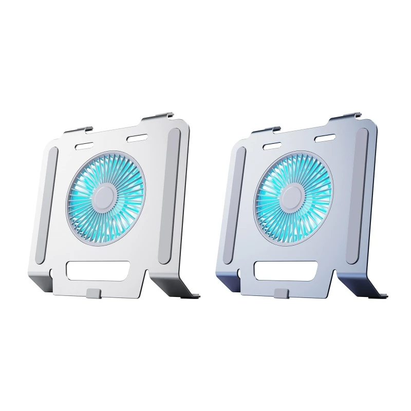 

Aluminum Laptop Stand w/ Cooling Fan For Tablet Bracket Notebook Holder Support