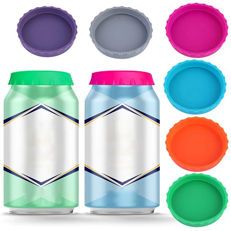 

1Pcs Soda Lid Covers Multi-color Beverage Can Protector Silicone Can Covers Beer Bottle Cap Tin Can Soda Coke Leak-Proof Cap