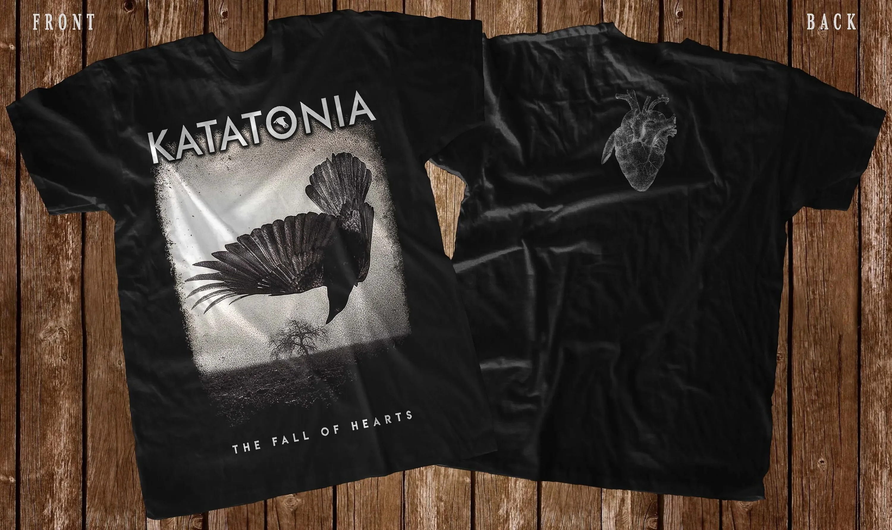 Фото Новая футболка с принтом DTG Katatonia The Fall Of Hearts, размеры S, M, L, XL, 2XL, 3XL, 4XL, 5XL, 6XL, 7XL №1