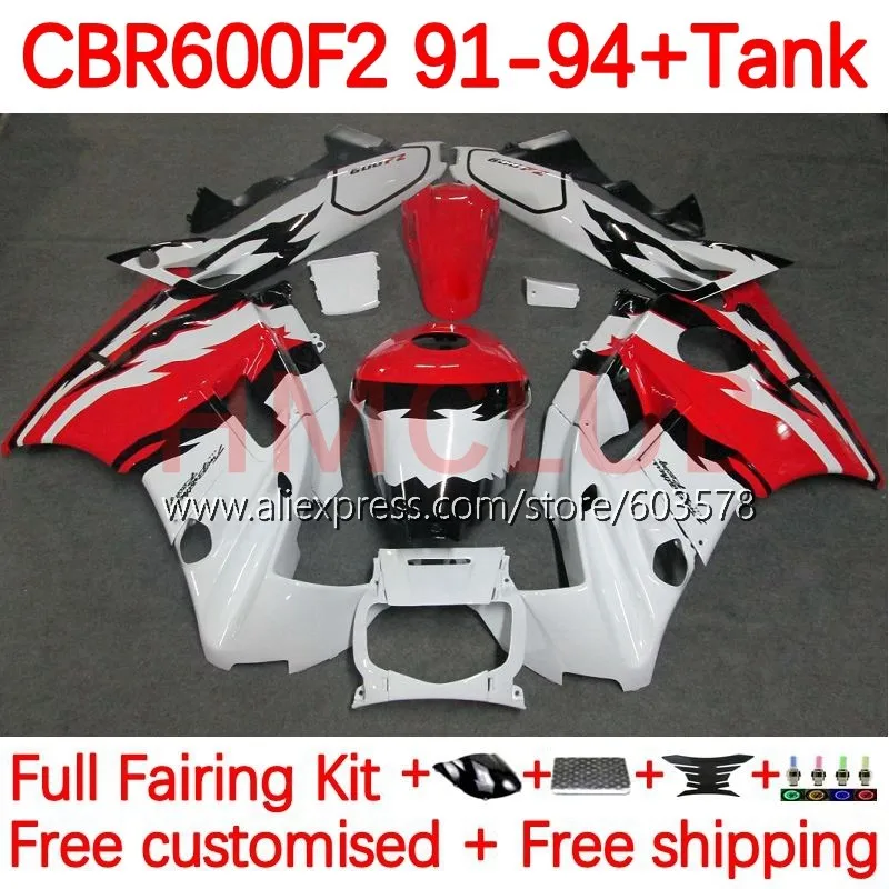 

+ Бак для HONDA CBR 600 FS CBR 600F2 CBR600 F2 91 92 93 94 CBR600FS белый глянцевый CBR600F2 1991 1992 1993 1994 Обтекатели 140No.35