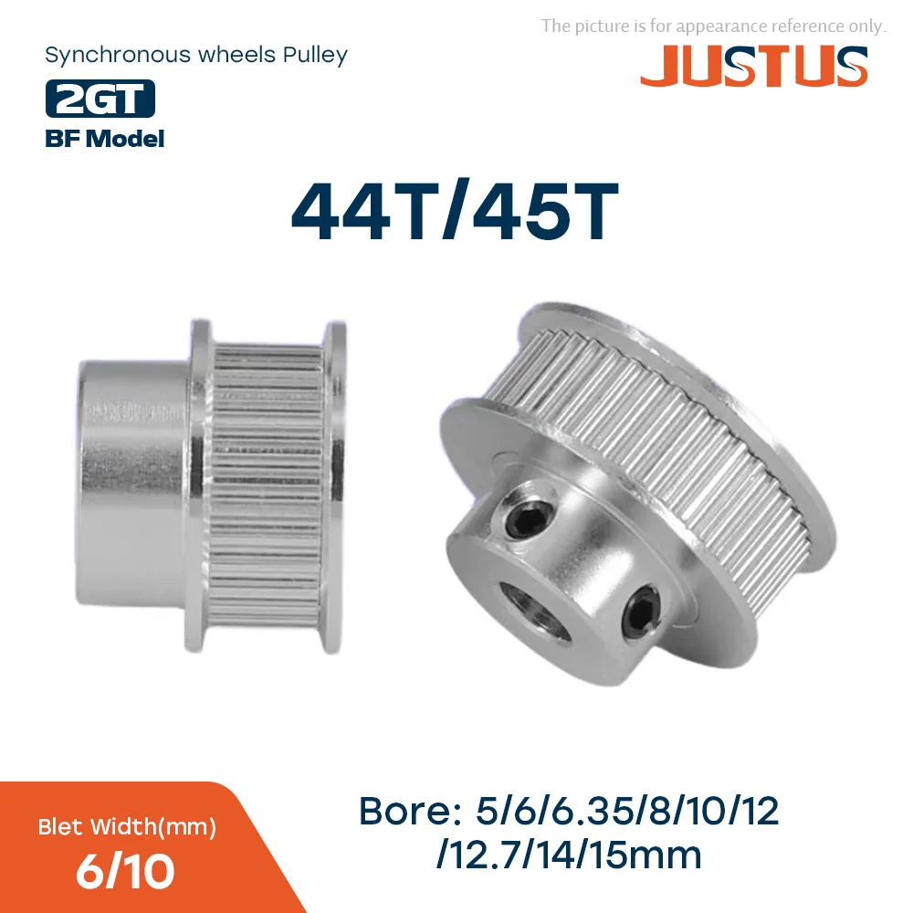 Шкив ГРМ GT2 2GT 44/45 зубьев Bore4/5/1/6/6/8/10/12 мм синхронные колеса ширина 6/10 ремень детали