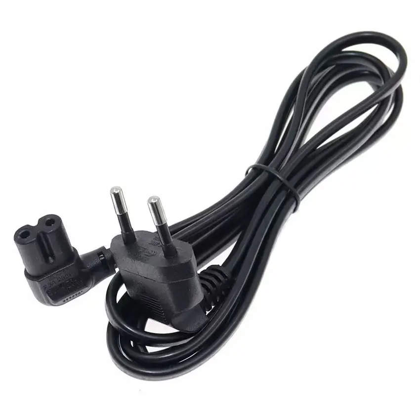 C7 90-градусный угловой шнур питания переменного тока для Samsung Philips Sony LED TV EU Schuko CEE7/16