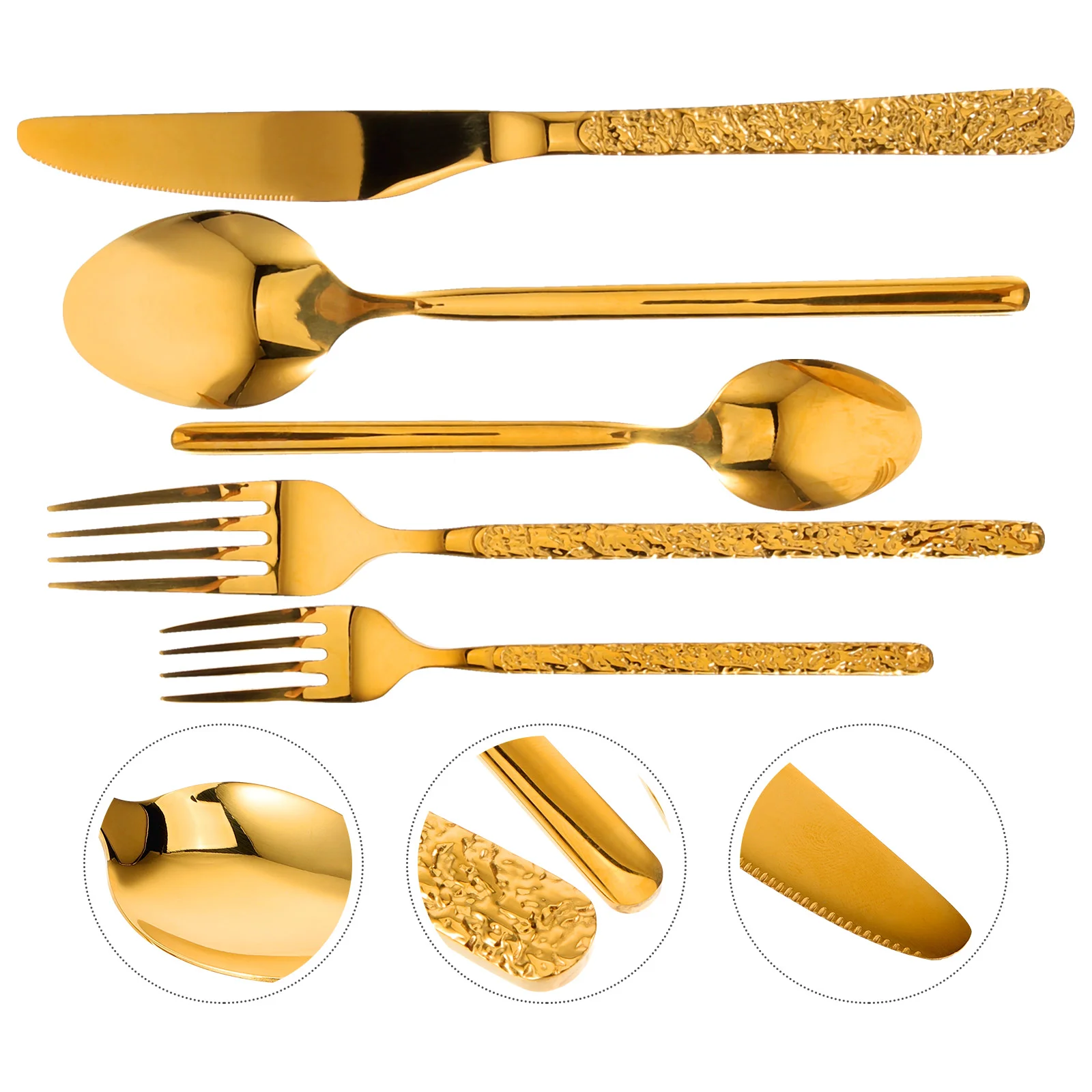 

Fork Spoon Kit Forks Metal Spoons Cutlery Cake Stainless Steel Set Portable Flatware