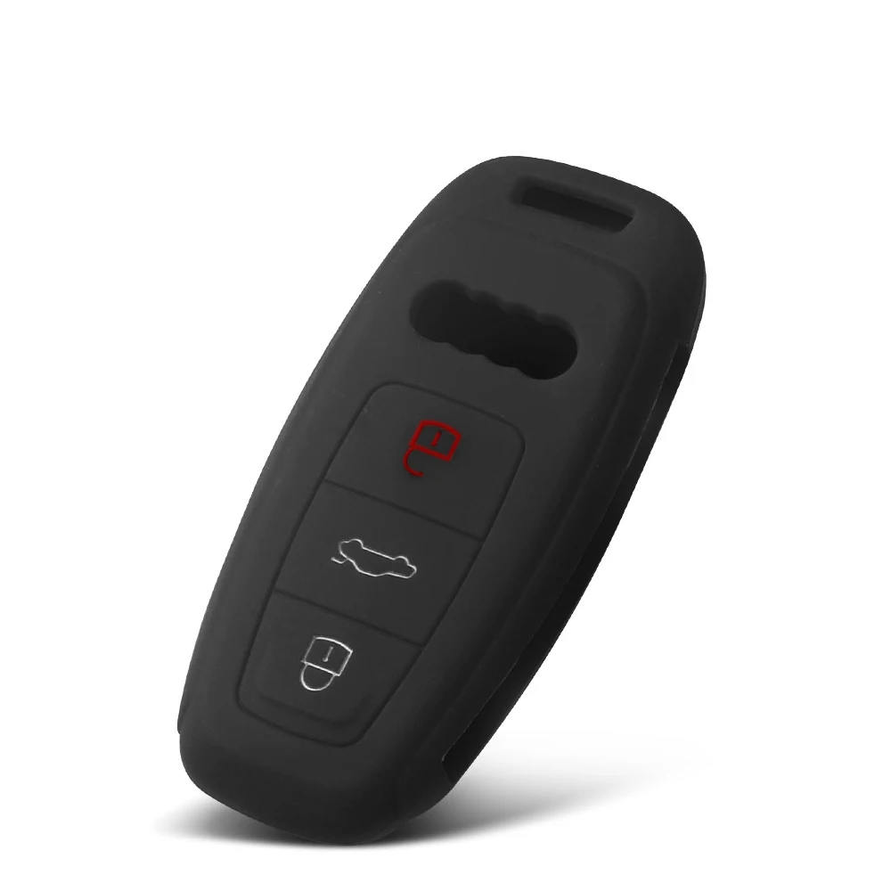Силиконовый чехол KEYYOU для автомобильных ключей Audi A6L A7 A8 A8L E-tron Q8 C8 2019 силиконовый