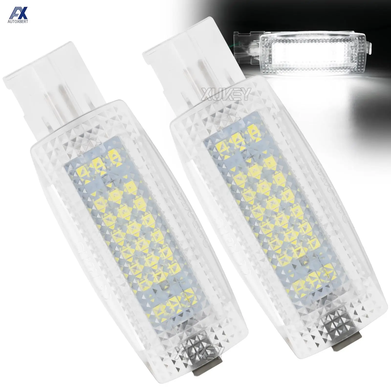 

2Pcs 18LED Sun Visor Vanity Mirror Light Reading Lamp For VW Golf 4 5 6 7 Passat B5 B6 B7 CC Jetta Polo EOS Tiguan Touran Beetle