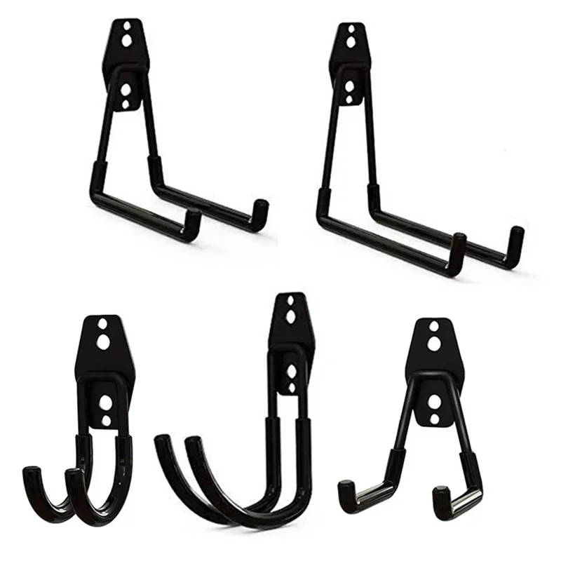 

Heavy Duty Metal Hook Garage Storage Rack Wall Mount Bicycle Hanger Hooks Wall Mount Ladders Garden Tool Anti-slip Organizer