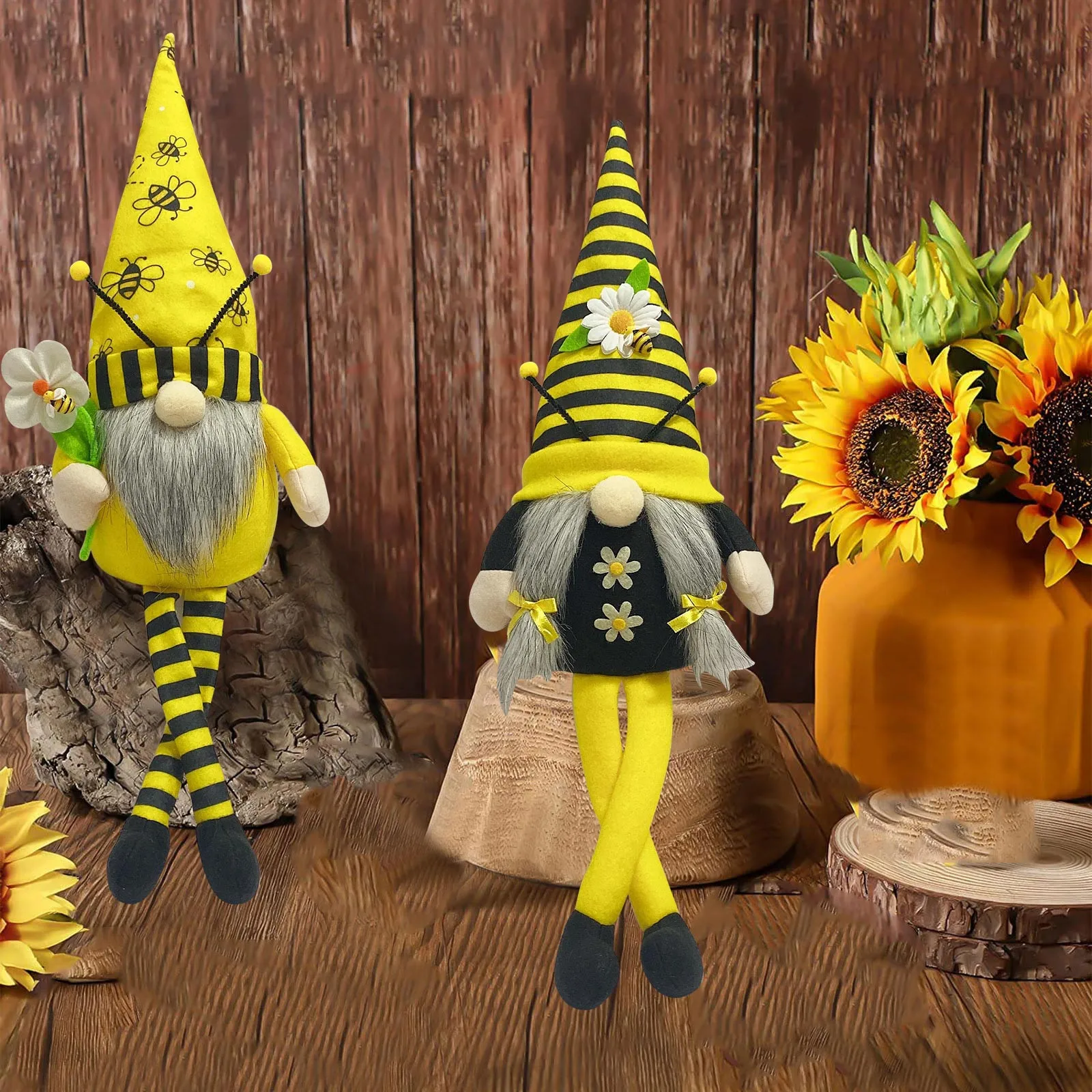 

Оригинальная карликовая кукла без лица, светящаяся Праздничная кукла, декоративные пчелы, украшения для пожилых людей, Декор для дома, гост...