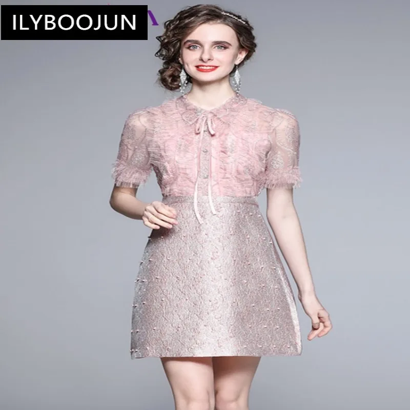 

Women Summer Luxury Beading Dress Festa High Quality Wedding Cocktail Party Robe Femme Vintage Designer Vestidos