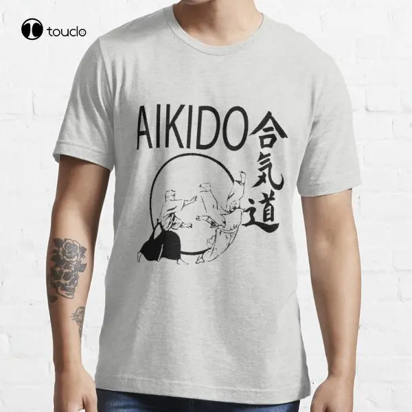 

Aikido T-Shirt Tee Shirt Black Tee Shirts For Men Custom Aldult Teen Unisex Digital Printing Tee Shirts Custom Gift Streetwear