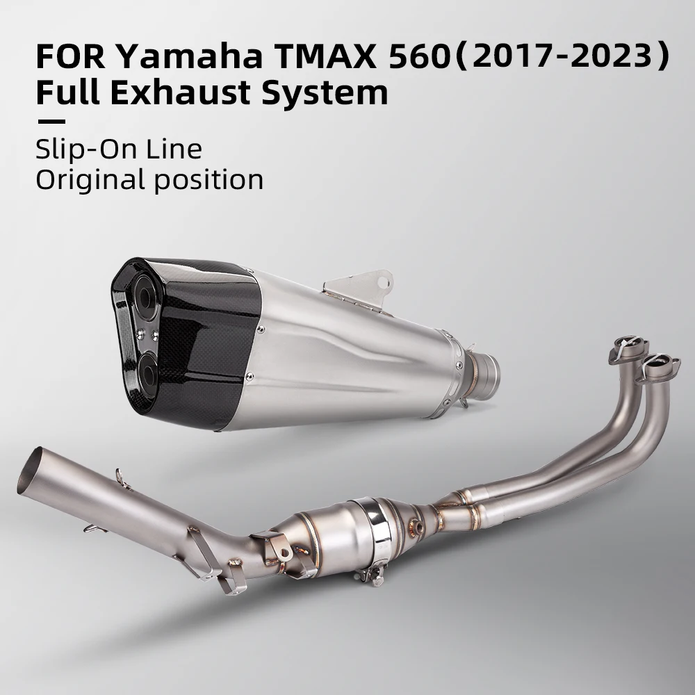 

For TMAX 2017-2023 Full exhaust muffler system