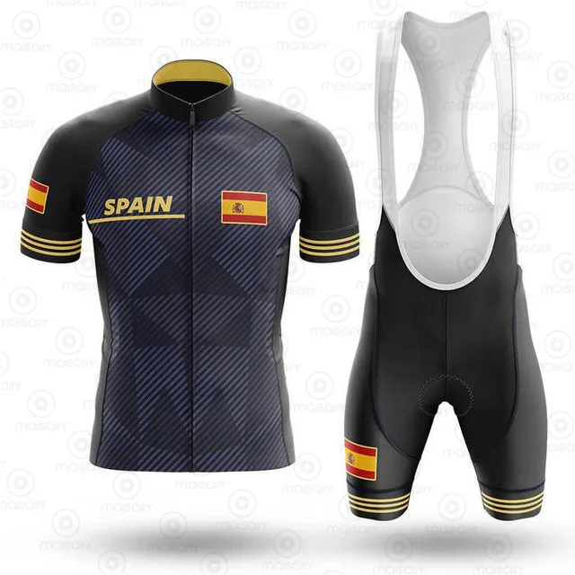 

2022 Spain Cycling Jersey Set Breathable Bicycle Jersey Men España Cycling Clothing Clothes Bib Shorts Suits Bike Wear Jerseys