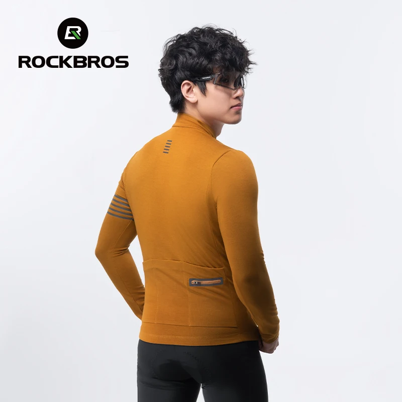 ROCKBROS Men's Bike Jackets Winter Autumn Keep Warm Long Sleeves Coat Bicycle Windproof Sports MTB Road Cycling Jacket Jerseys
