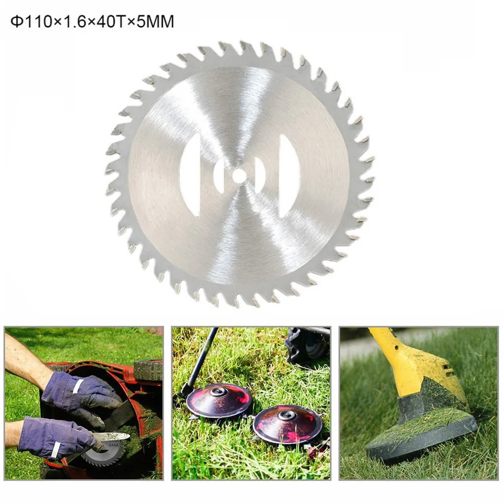 

110mm 40 Teeth Metal Grass Trimmer Heads Blade Replacement Weed-Eater Saw Blade Lawn Mower Fit Accessory For Garden Power Tool