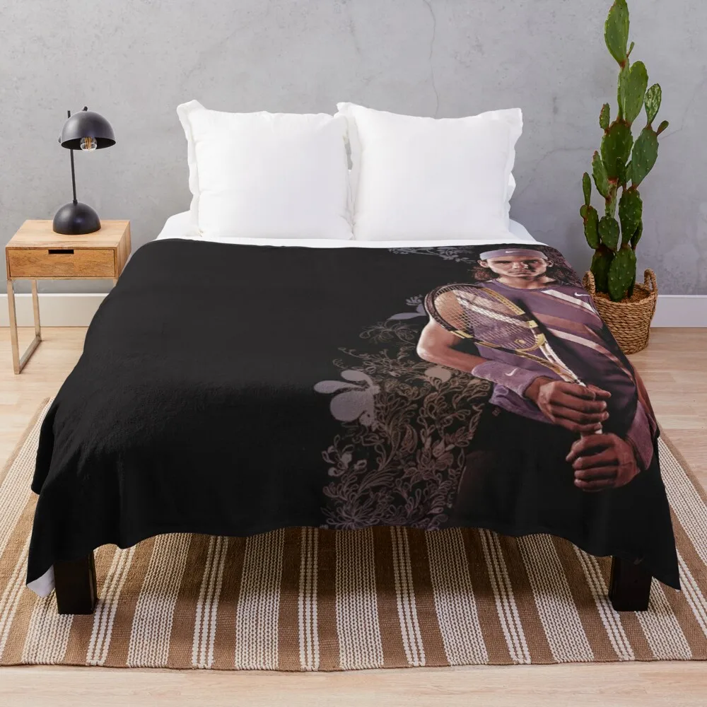 

Rafael Nadal 19 Throw Blanket beach blanket