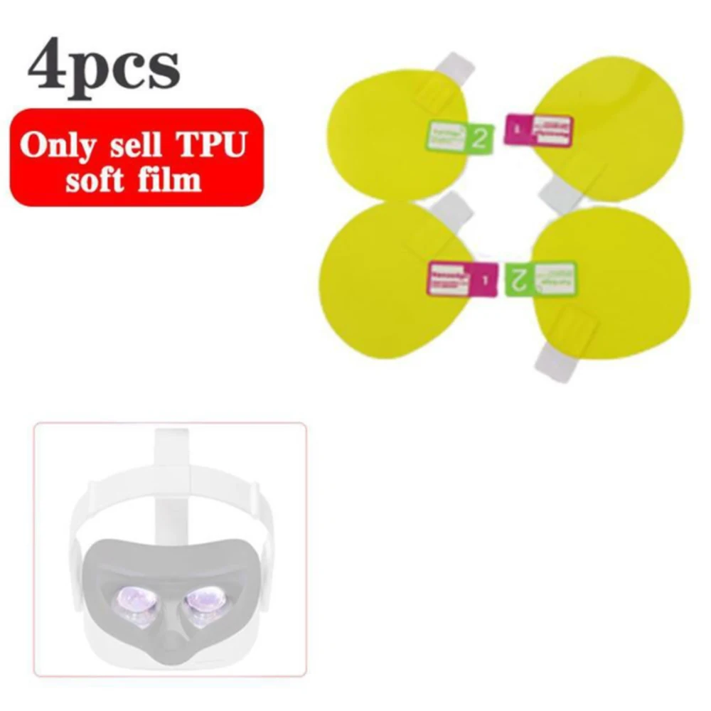 

For Oculus Quest2 VR Accessories For Oculus Quest 2 VR Glasses TPU Soft Film VR Lens Protector HD Film Anti-scratch