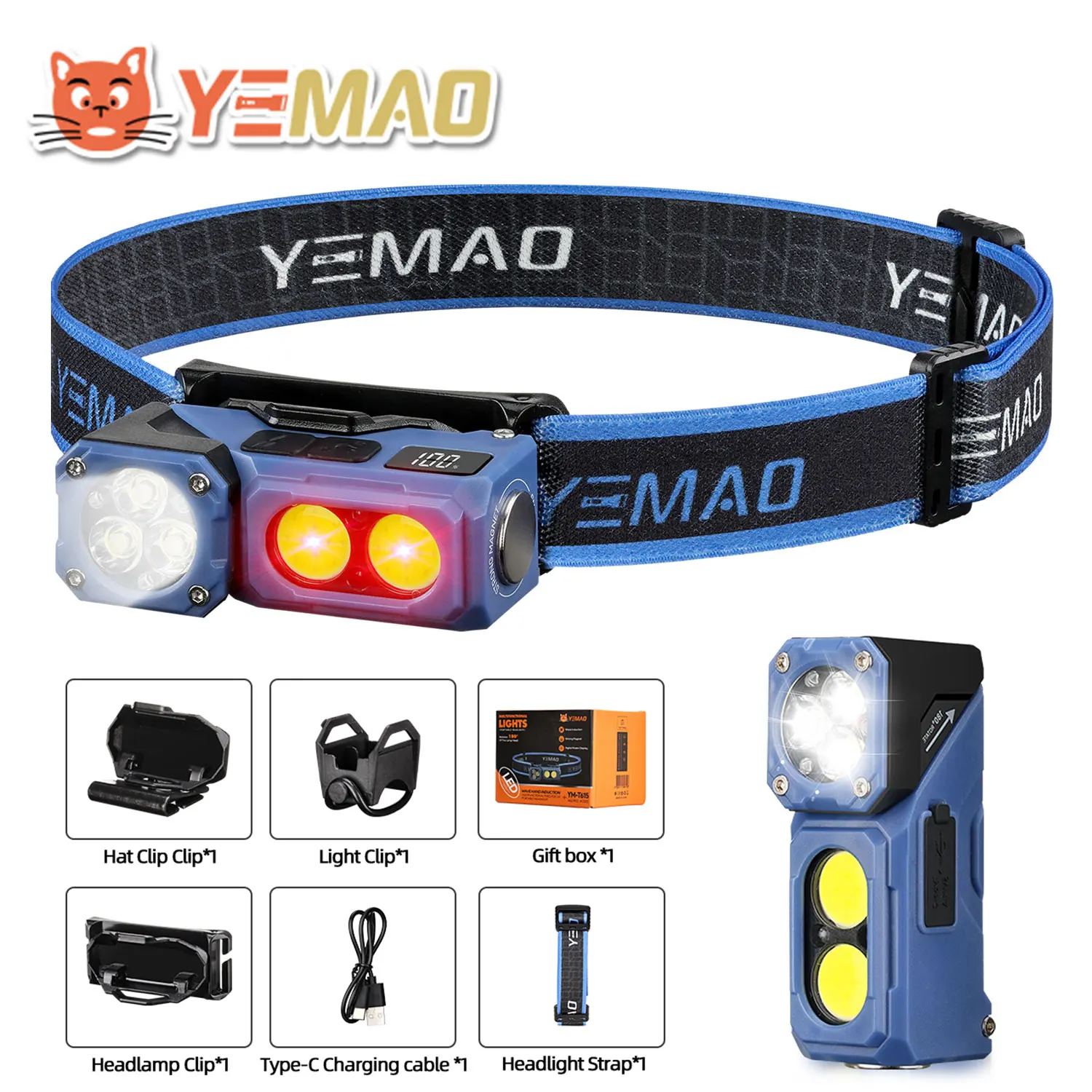 

Налобный фонарь YEMAO T615 для кемпинга