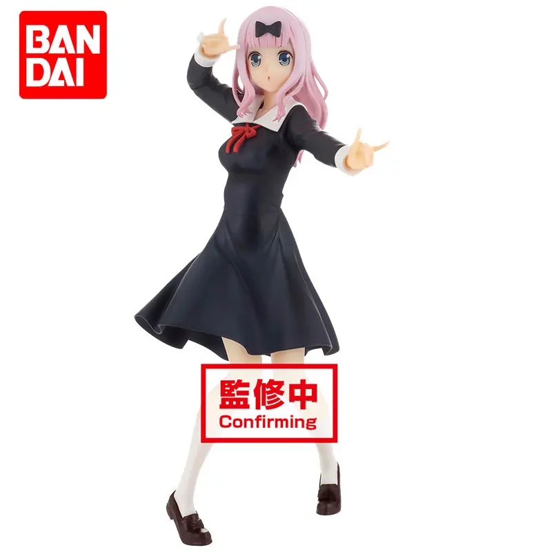 

Оригинальная игрушка BANDAI Kaguya-sama: Love Is War Fujiwara Chika мультяшная аниме-фигурка, модель из ПВХ, настольные украшения, коллекционные аниме
