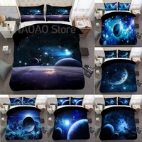 bedding set blue planet duvet cover quilt cover twin single double sizes pillow case comforter bed cover set for adults kids