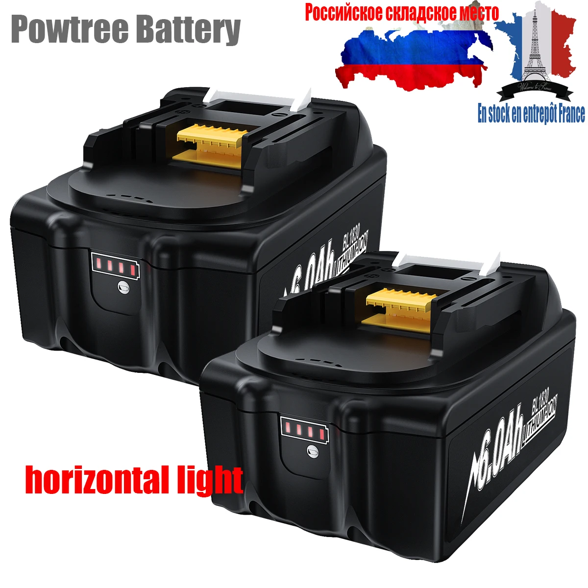 

6.0Ah Replacement for Makita 18V Battery 2Packs 18V BL1830 BL1860 BL1850 BL1850B BL1860B BL1840 LXT-400 18-Volt Batteries