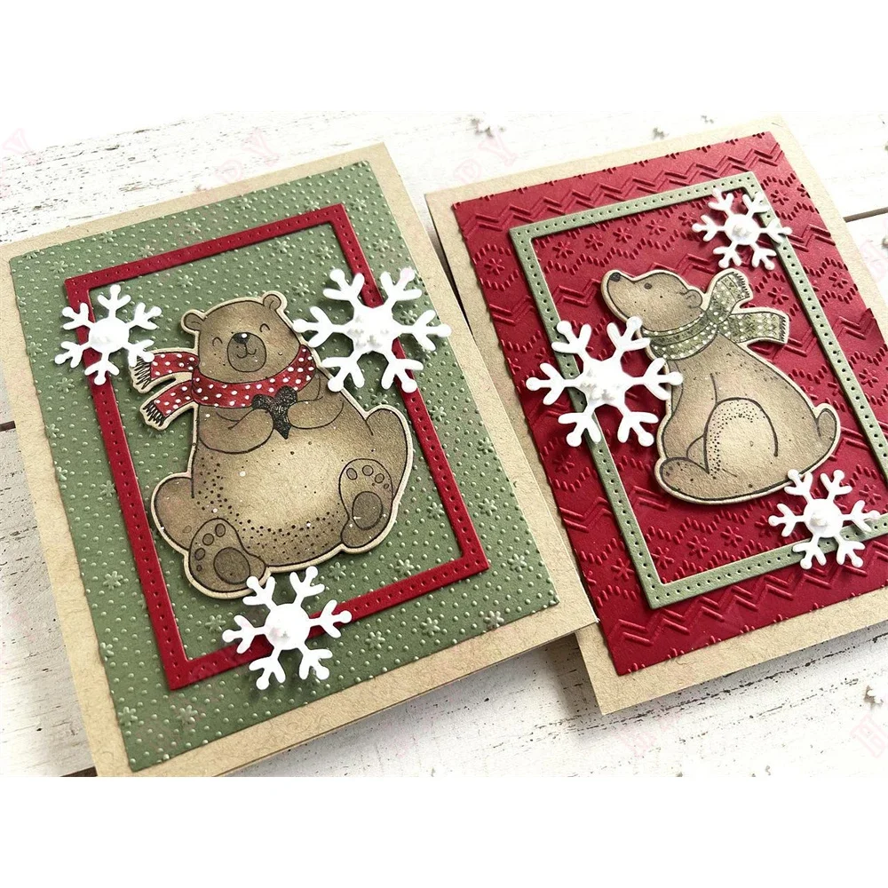 Новые штампы для медведей металлические трафарет 2024 украшение дневника