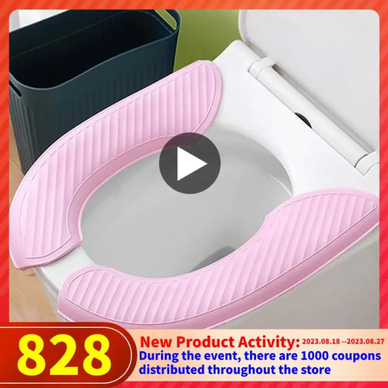 

Toilet Seat 1 Pair Waterproof Erasable Washable Four Seasons General Waterproof Toilet Mat Toilet Seat Cushion Eva Portable