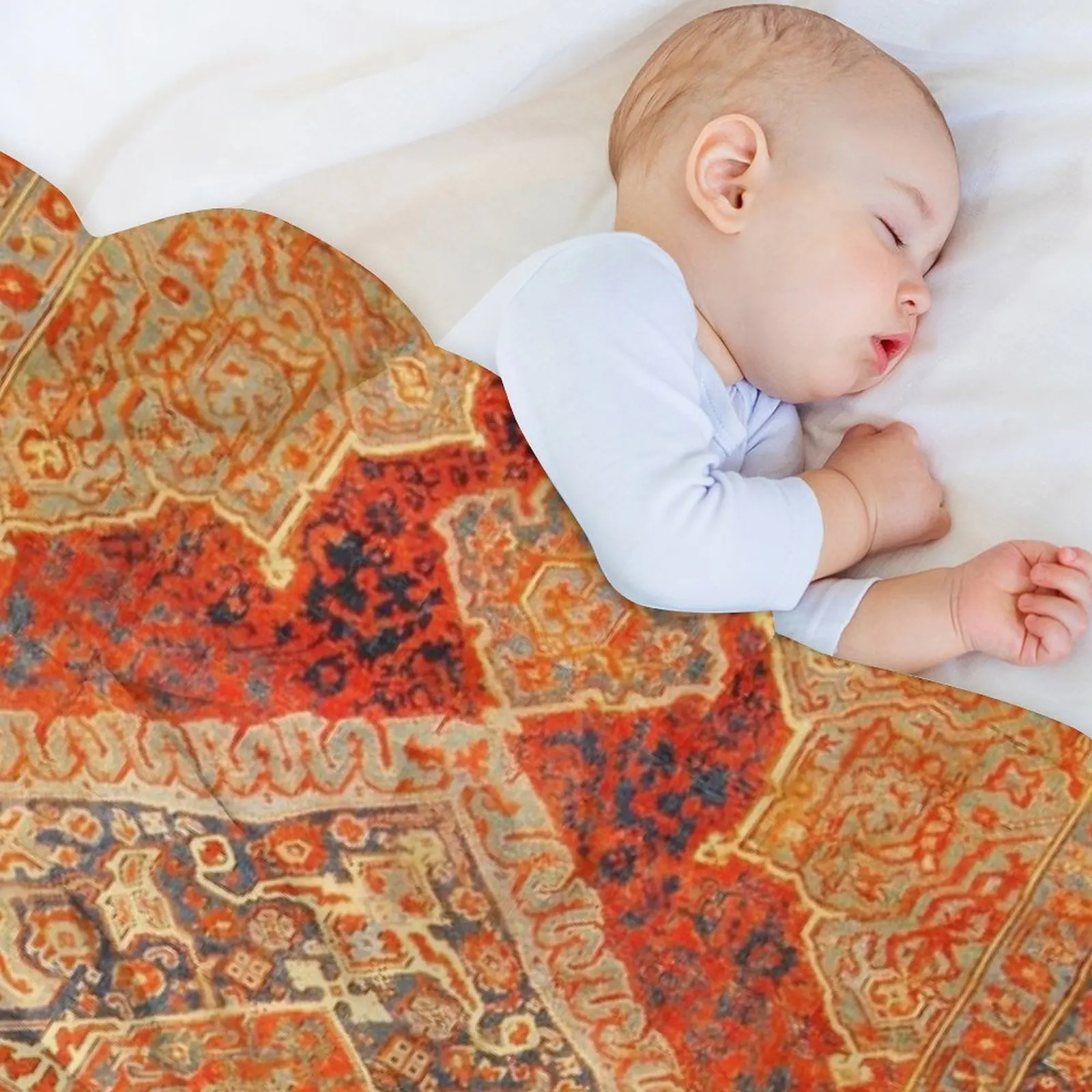 Античный турецкий коврик в стиле 18-го века с изображением смитрны Oushak плед