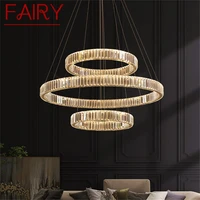 fairy modern pendant lamp led round luxury gold hanging decorative chandelier fixtures for hotel living room
