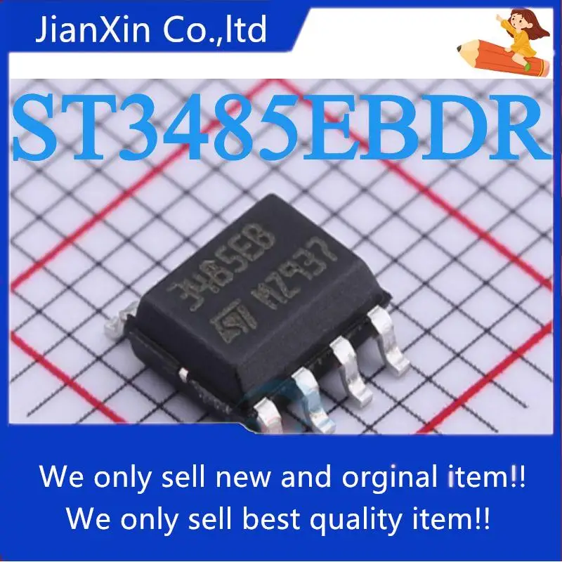 

10pcs 100% orginal new ST3485EBDR silk screen 3485EB SOP8 interface receiver chip