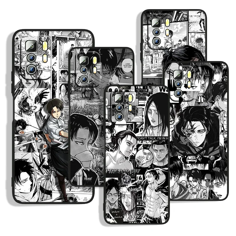 

Attack On Titan Japanese Anime Phone Case For Xiaomi Redmi Note 11E 11T 11S 10T 10S 9S 9T 8T 7 Pro Plus Lite Max Black Cover
