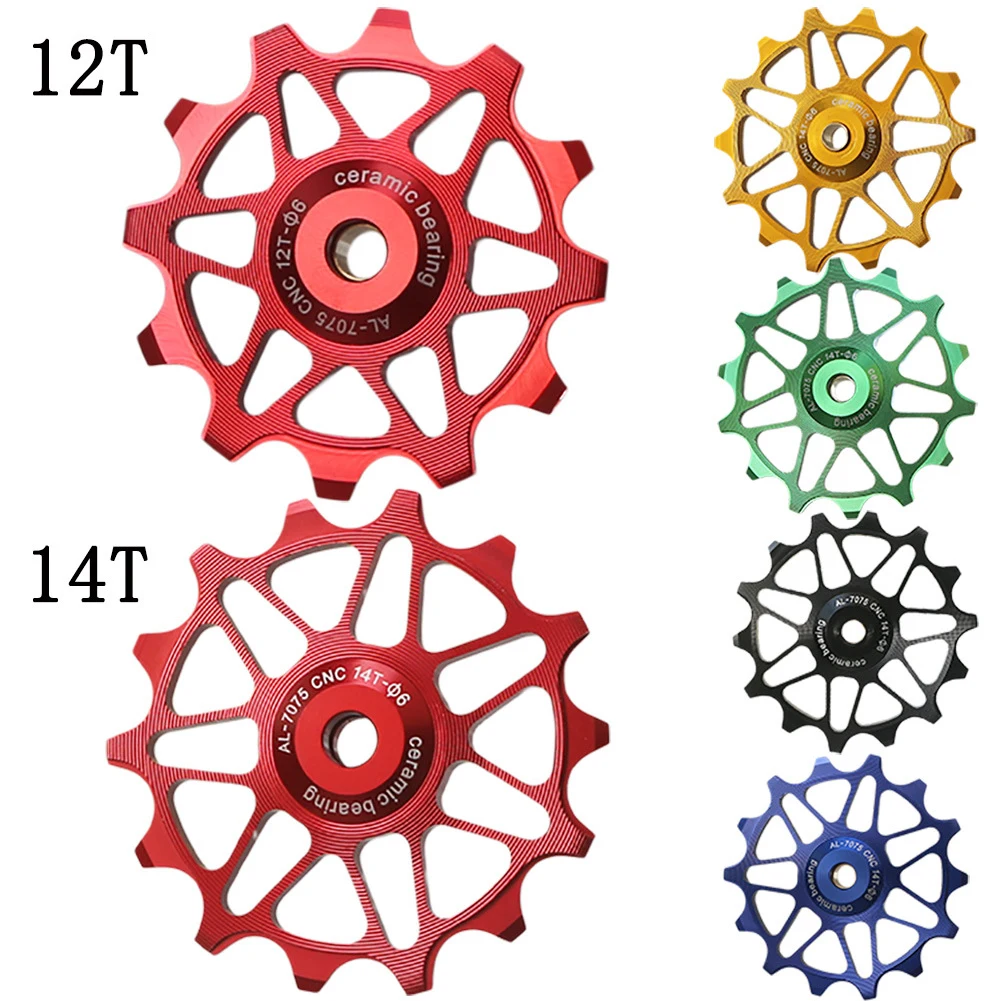 

MTB Road Bike 12T/14T Rear Derailleur Jockey Wheel Ceramic Bearing Guide Wheel Pulley Roller For Shimano Sram GX XX1