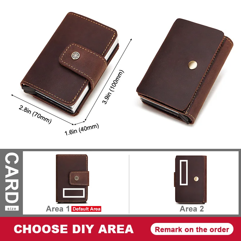 Кошелек мужской из натуральной кожи с Rfid-защитой и отделением для кредитных карт