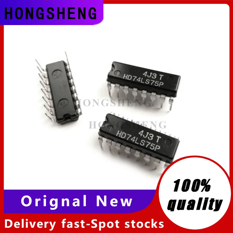 5 unids/lote HD74LS75P 74LS75 DM74LS75N SN74LS75N DIP