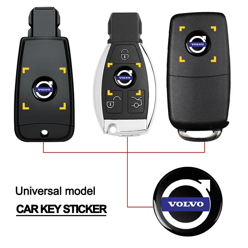 Наклейки на автомобиль 14 мм с логотипом для Volvo XC90 V90 V60 XC60 V40 S80 S60 S90 C40 XC40 V70 XC70 C30 C7