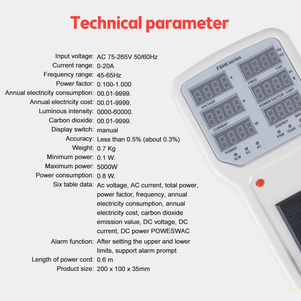 Портативный измеритель мощности HOPI HP-9800 анализатор устройство для измерения