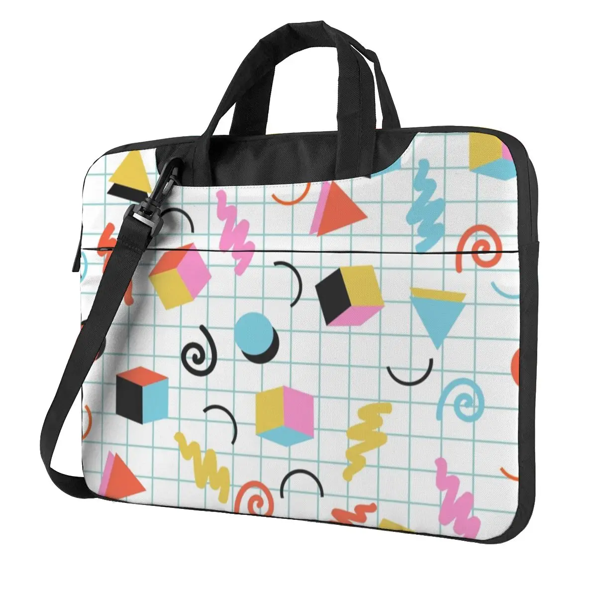 

Memphis Pattern 80s Laptop Bag Retro Minimal Geometric For Macbook Air Pro HP Huawei Microsoft Case Stylish Shockproof Pouch