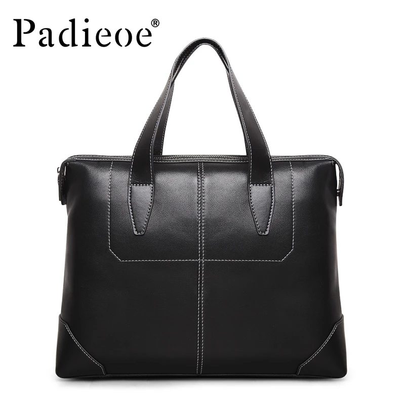 Men's Handbags Leather Large Capacity Bags Business Simple Shoulder Messenger Bags Casual Briefcases