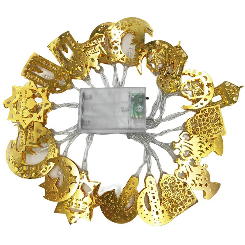 

GTBL Ramadan Mubarak Fairy String Lights 10 Feet 20 Leds Gold Eid Ramadan Decorations Islamic Eid Festival Fairy Lights