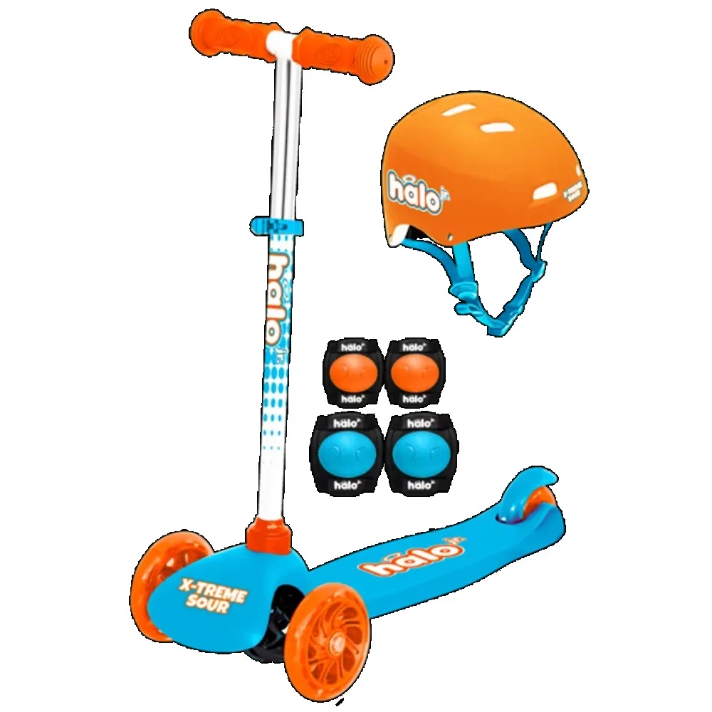 

Jr. 3 Wheel Scooter Combo - Xtreme Sour Orange Scooter Helmet & Pad Sets Skateboards for Children Child's Children's Scooters