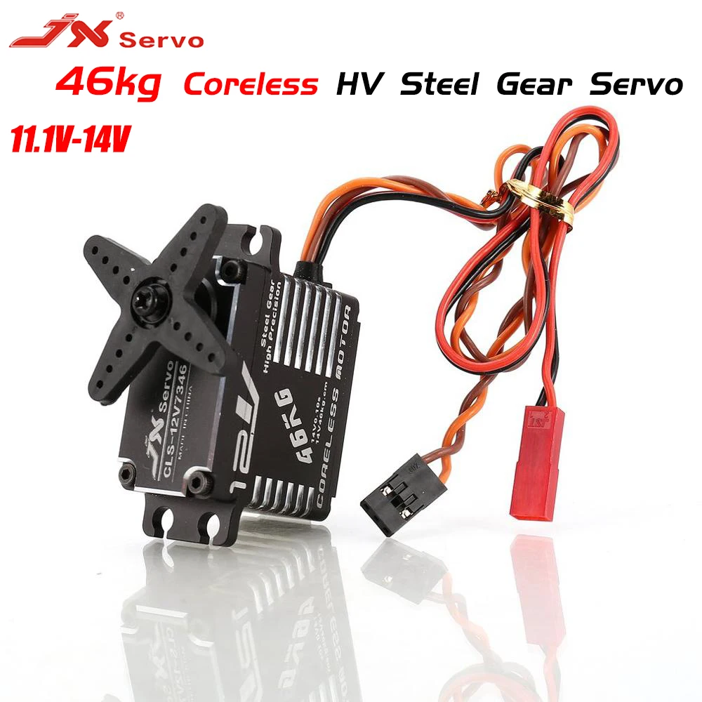 Сервопривод без сердечника JX 46 кг, цифровой стальной механизм, полная ЧПУ, высокая точность для радиоуправляемых автомобилей, гусеничных лодок, самолетов, роботов, рук, детали Сервопривод без сердечника JX 46 кг, цифровой стальной механизм, полная ЧПУ, высокая точность для радиоуправляемых автомобилей, гусеничных лодок, самолетов, роботов, рук, детали