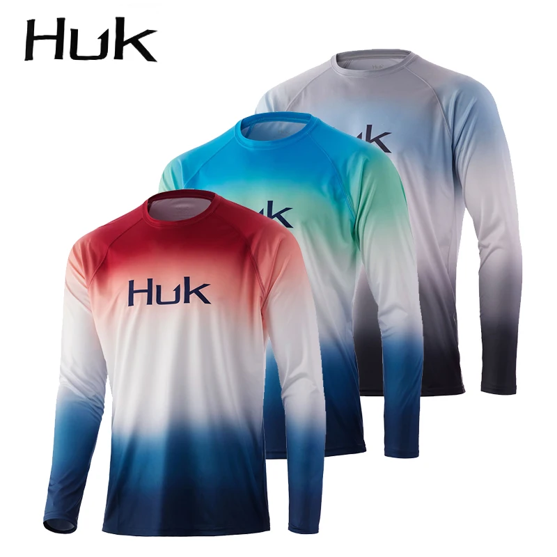 

HUK Fishing Shirts Long Sleeve Sun Dresses Uv Protection Jersey Upf 50 Clothes Breathable Angling Clothing Camisa Pesca