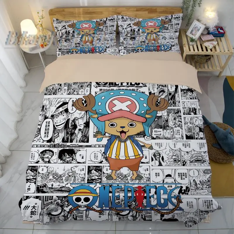 

Popular Anime ONE PIECE 3D Bedding Set Duvet Covers Pillowcases Comforter Bedding Sets Bedclothes Bed Linen Cute Bedding Set