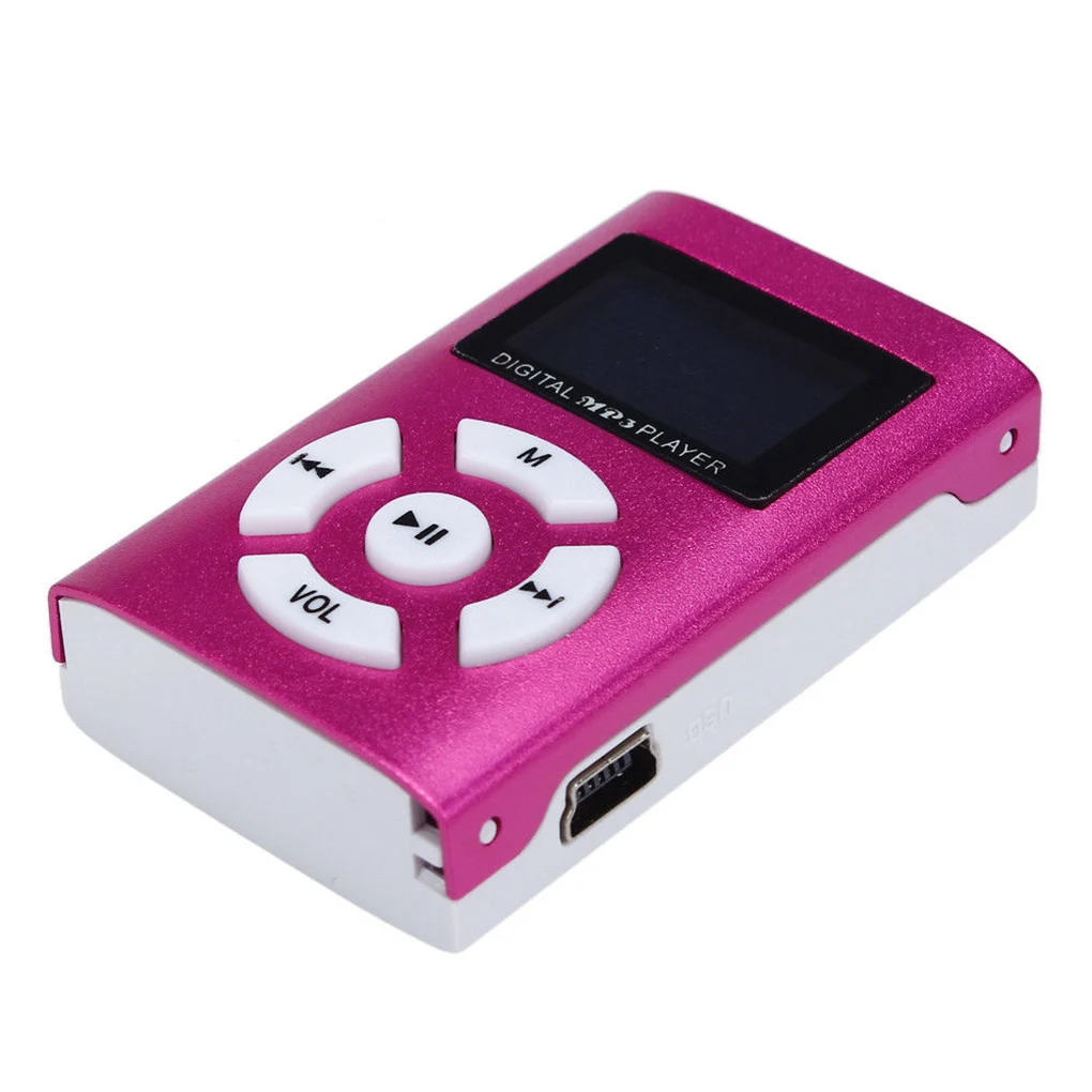 USB Digital MP3 Music Player Mini Portable Support Micro SD/TF Card Large Screen Display MP3