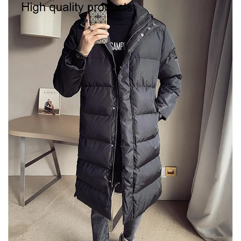 

Мужские зимние куртки Паркер 2024Men/Мужская тонкая Длинная Повседневная Хлопковая мужская Толстая ветровка с капюшоном пальто s 5XL