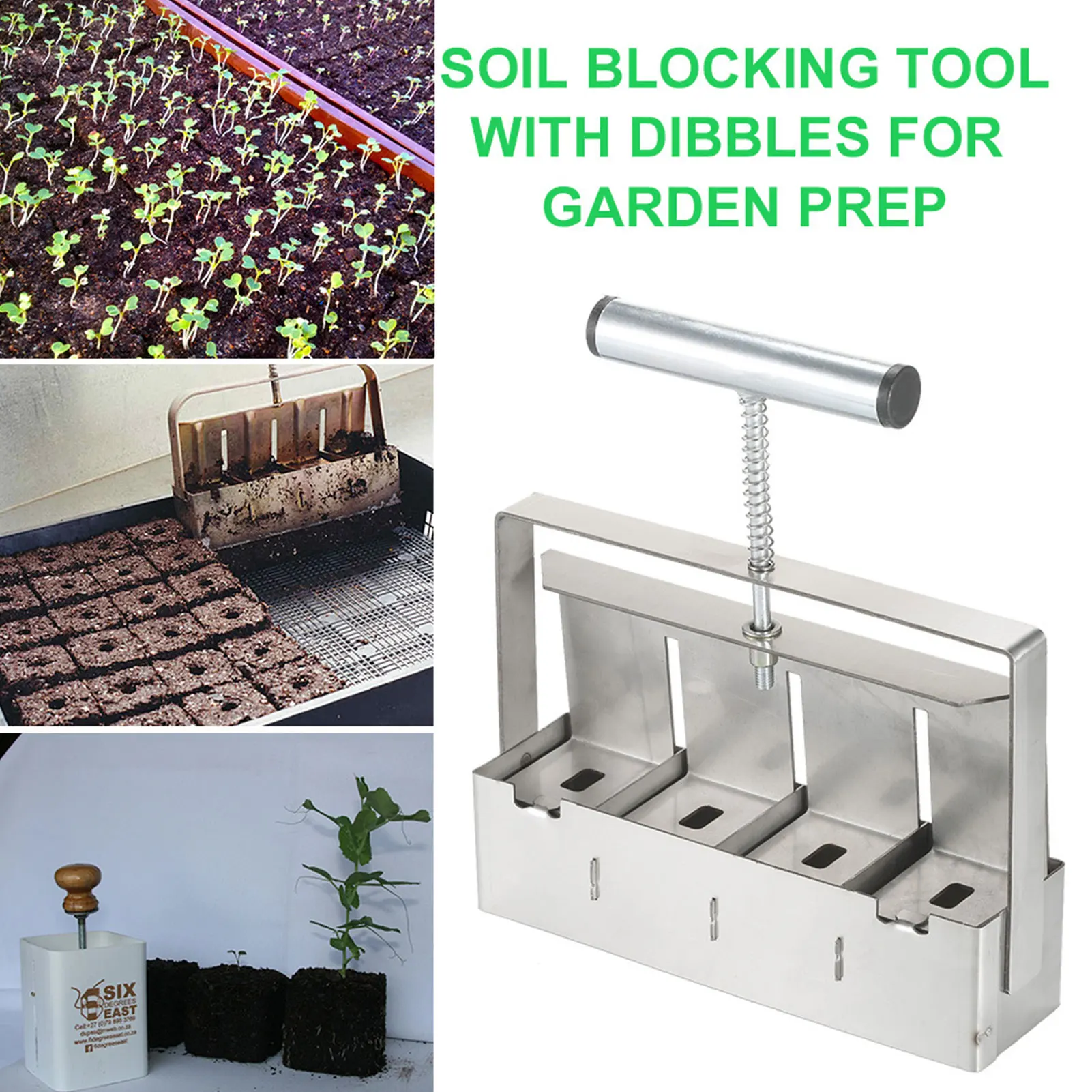 

Hand-held 4-cell Soil BlockerMicro Soil Blocker Set Most Popular Soil Blocking Tool To Create 2 Potting Soil Block For Seedlings