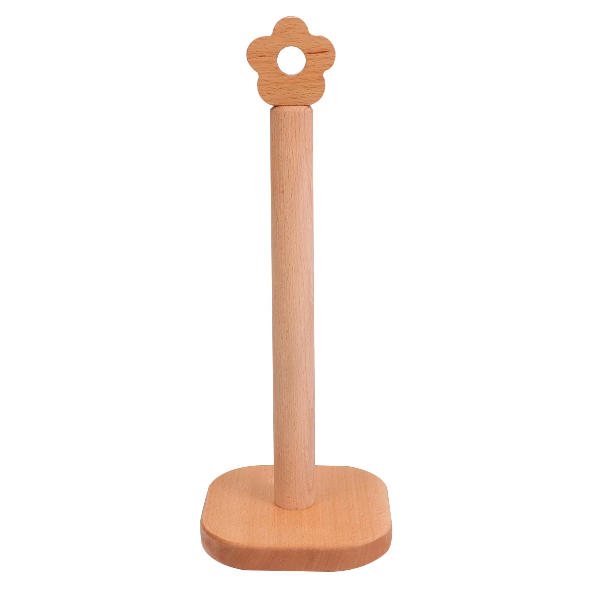 

Paper Towel Holder Stand Tissue Toilet Roll Rack Kitchen Bathroom Wooden Hanger Fixture Vertical Reserve Countertop Holders