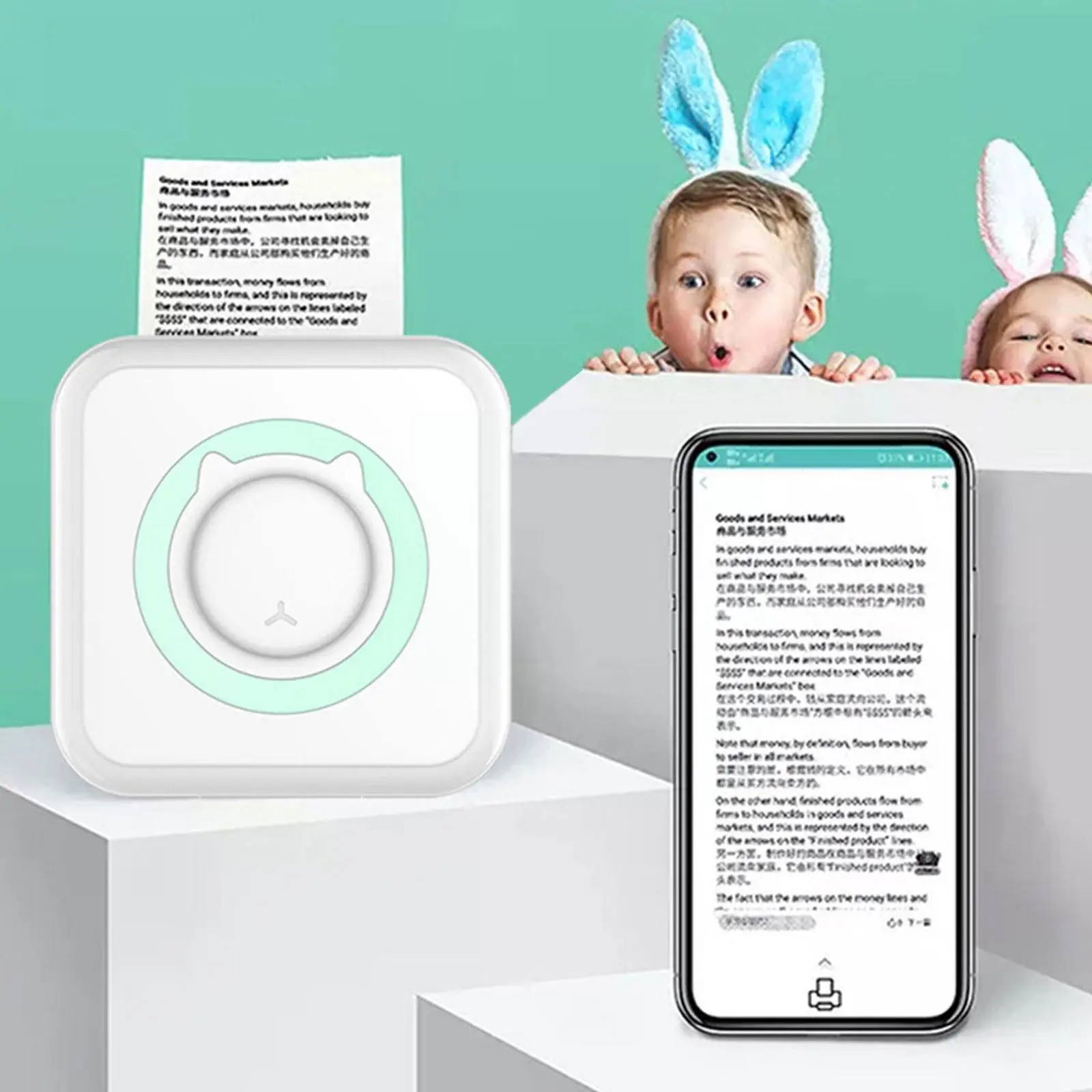 

Многофункциональный фото Портативный термопринтер Мини беспроводной Bluetooth подключение к фотокарманному Note подарок для Android I Z0D4