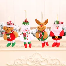 새해 장식품 DIY 크리스마스 선물 산타 클로스 눈사람 나무 펜던트 인형 걸이 장식, 메리 크리스마스 홈 장식