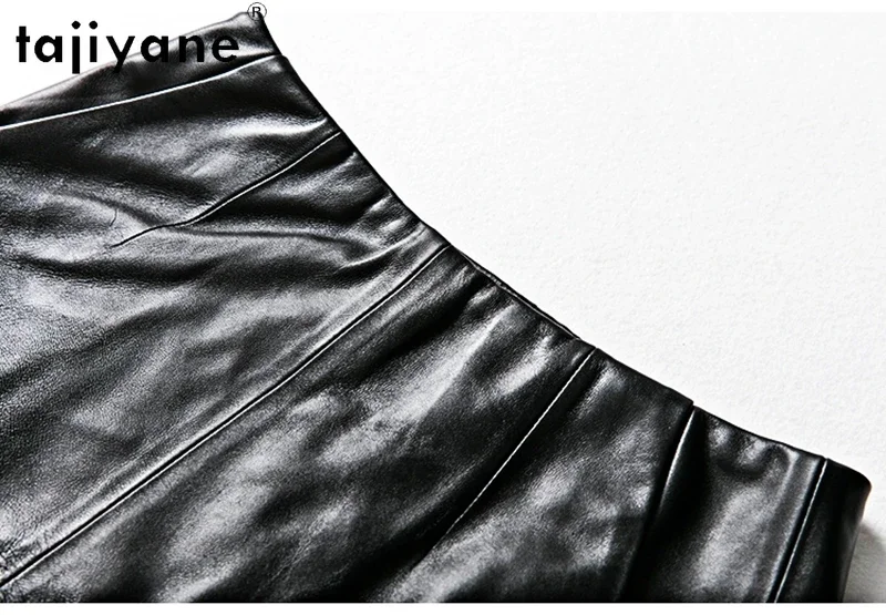 TAJIYANE Шорты из натуральной овчины осенняя одежда 2024 женские черные короткие