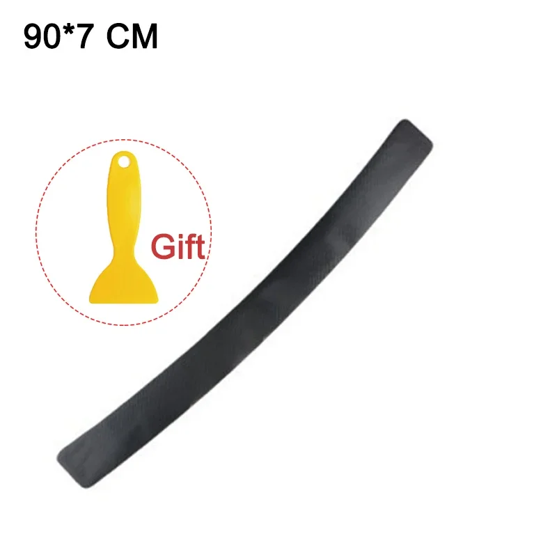 

90 см задний багажник автомобиля, бампер, наклейка из углеродного волокна, защитная накладка, защита от царапин, защита от столкновений, полоса, наклейка