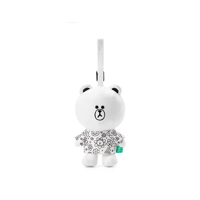 

LINE FRIENDS Go Green Series Brown Anime Cartoon Plush Toy Creative Mini Graffiti Doll Keychain Cute Bag Jewelry Pendant Gift